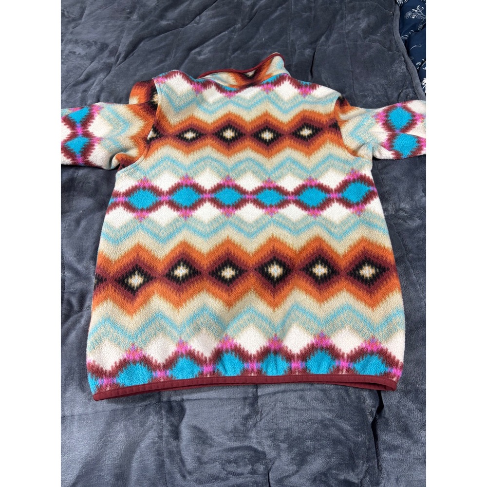 Patagonia Synchilla Fleece Pullover Retro Aztec Pattern Snap T Size S - Picture 8 of 9
